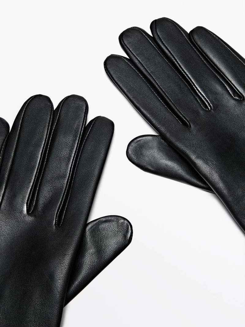 Кожаные перчатки из нубука