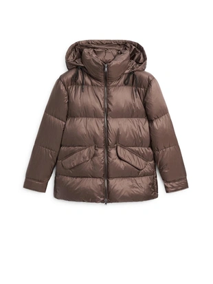 Купить Massimo Dutti Пуховик настежь с блеском, 80% пух - 20% перо