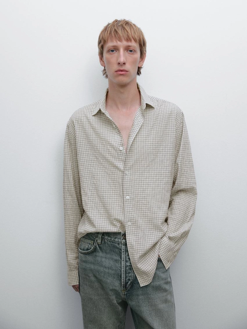 Рубашка в клетку с регулярной посадкой