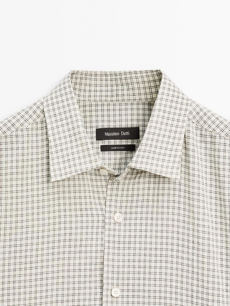 Рубашка в клетку с регулярной посадкой