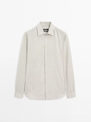 Рубашка в клетку с регулярной посадкой- Заказать в России