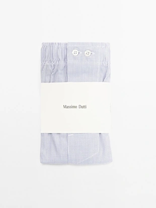 Боксеры с микро-клетчатым узором- Заказать в России