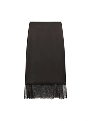 Юбка-миди с кружевными деталями- Заказать в России