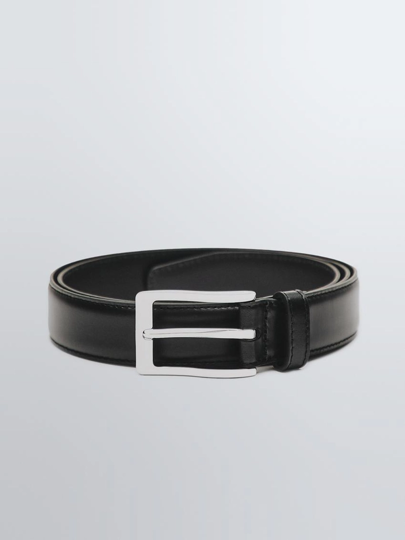 Ремень из натуральной кожи с отстрочкой