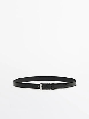 Ремень из натуральной кожи с отстрочкой- Заказать в России