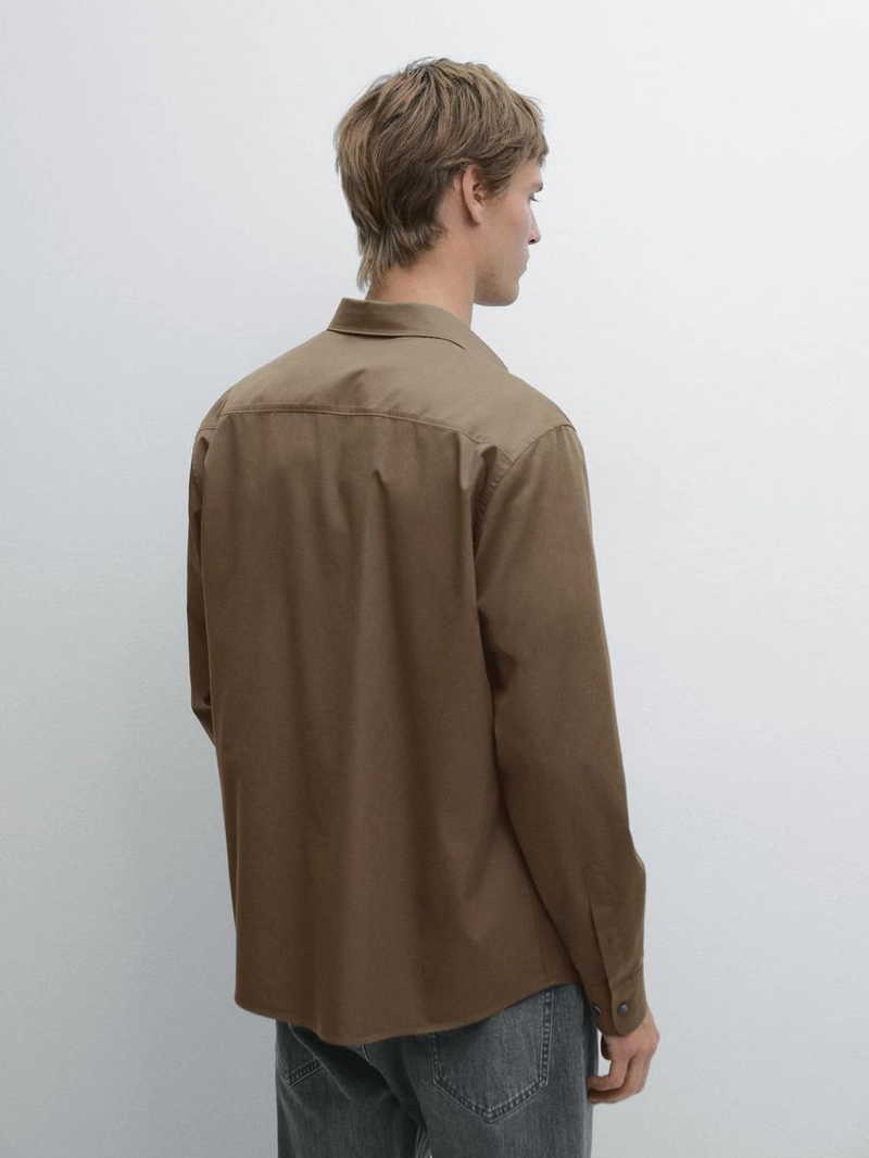 Рубашка из 100% хлопка с регулярной посадкой