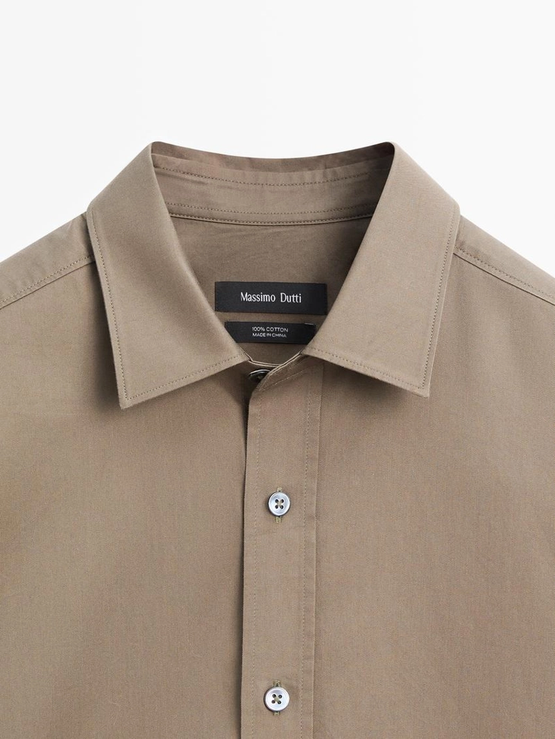 Рубашка из 100% хлопка с регулярной посадкой