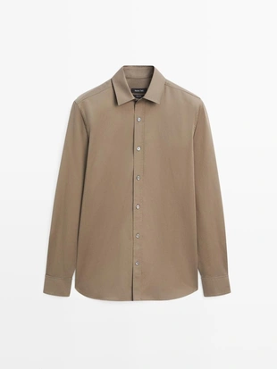 Рубашка из 100% хлопка с регулярной посадкой- Заказать в России