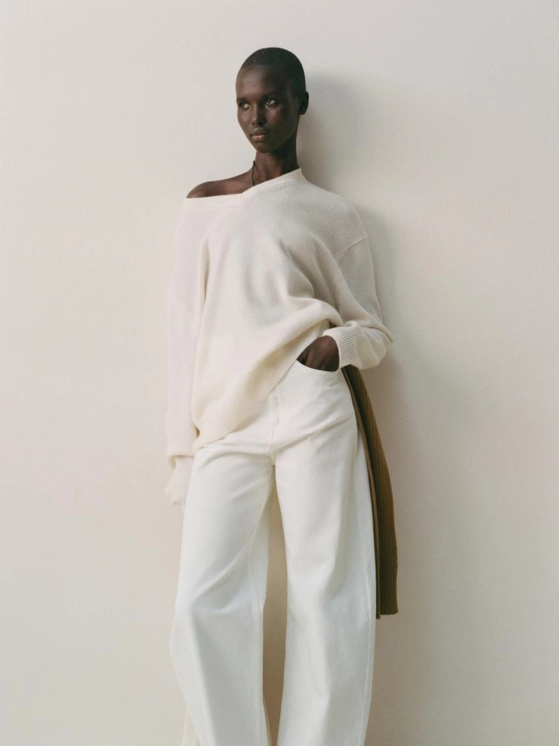 Свитер с v-образным вырезом из 100% кашемира