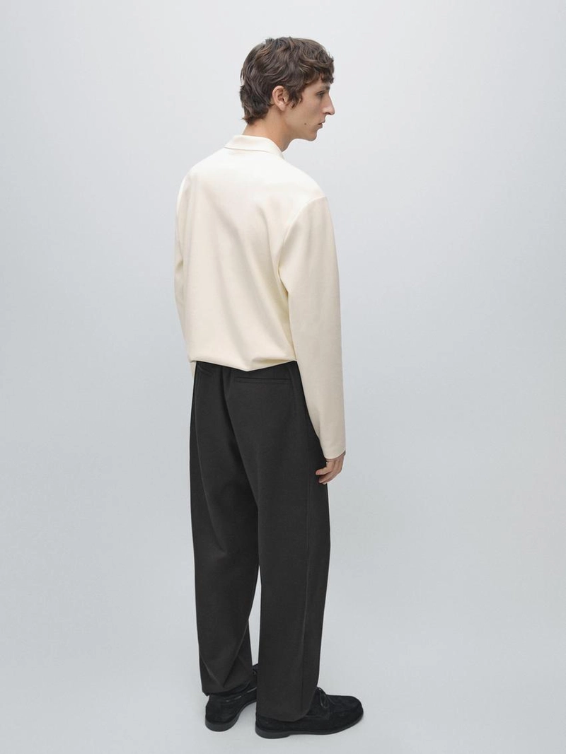 Поло с длинным рукавом и ребристыми деталями