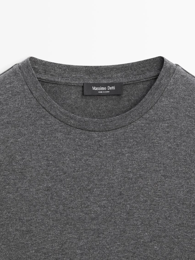 Футболка из хлопкового микса с длинным рукавом