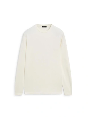 Футболка из хлопкового смесового материала с длинным рукавом- Заказать в России