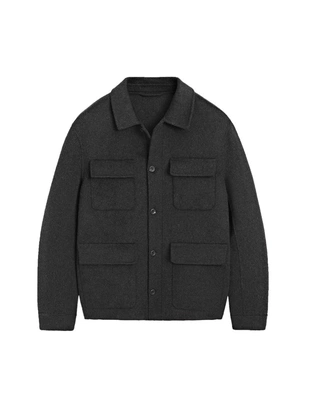 Пиджак из шерстяной смеси с карманами- Заказать в России