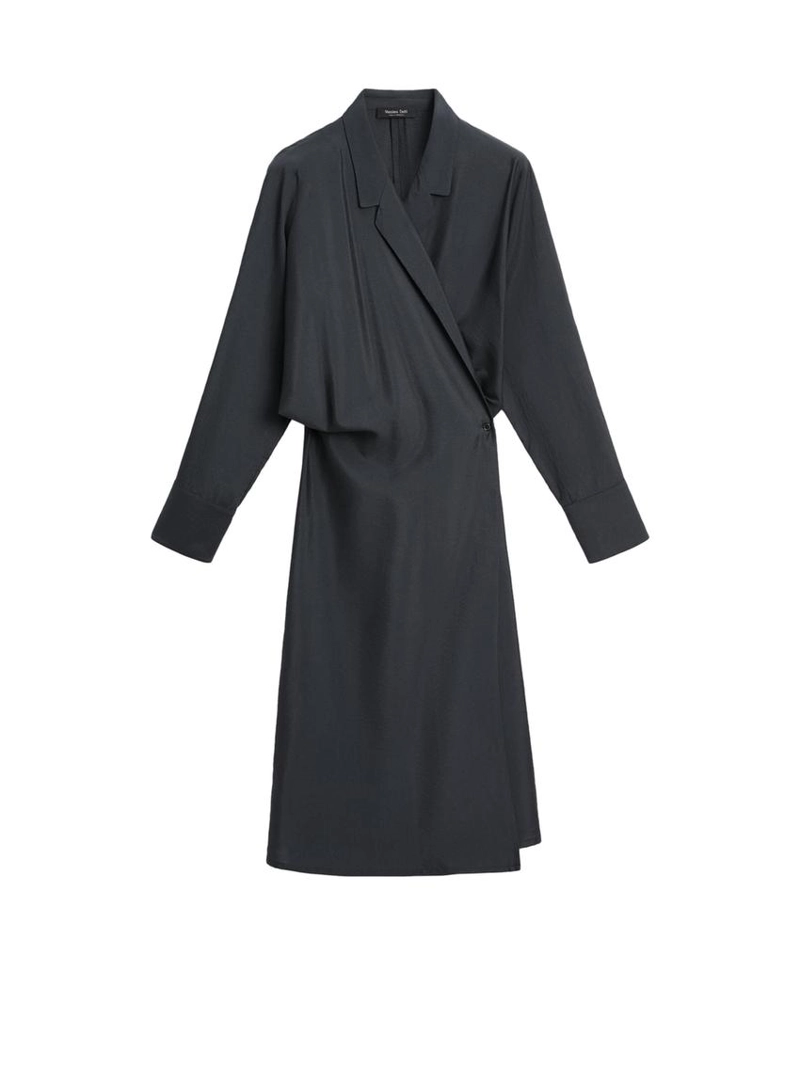 Платье миди с драпировкой