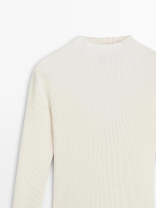 Платье с вязаным верхом и деталями- Заказать в России