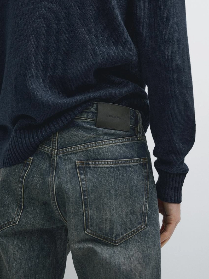 Джинсы с притачным краем