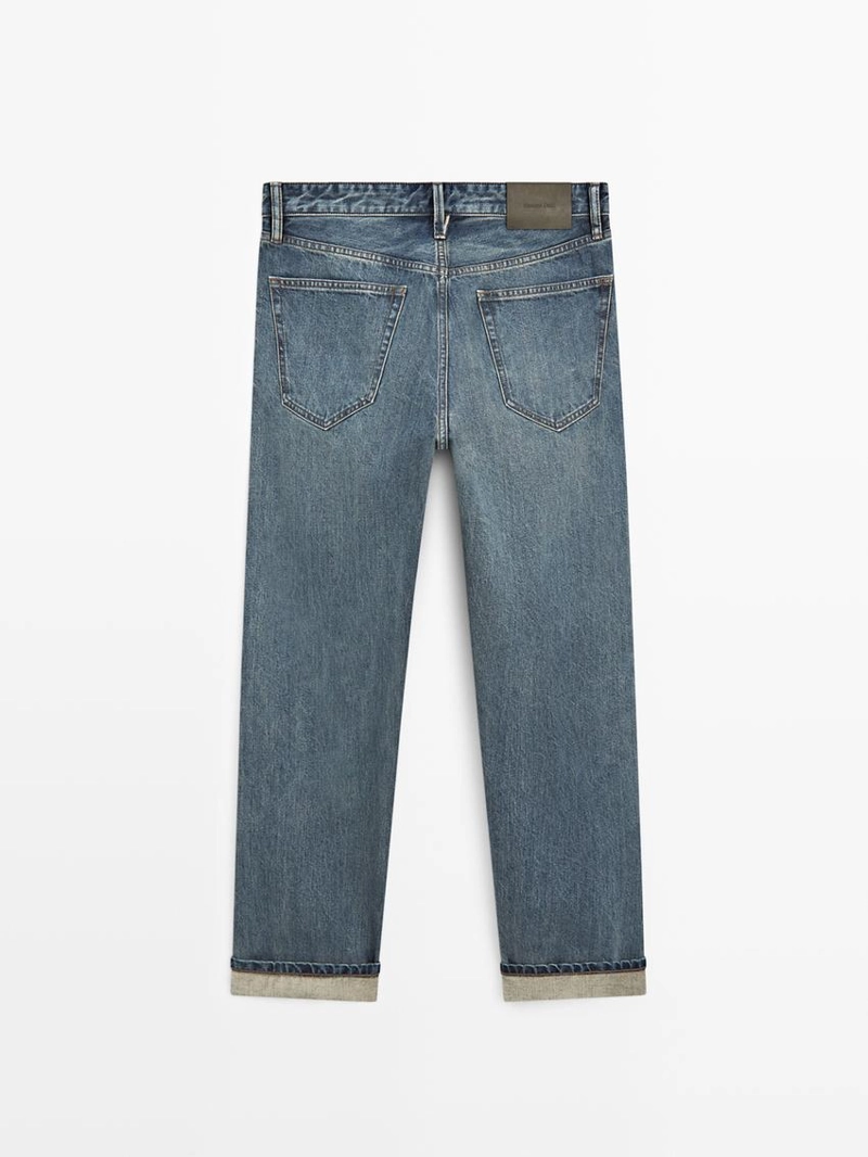 Джинсы с притачным краем