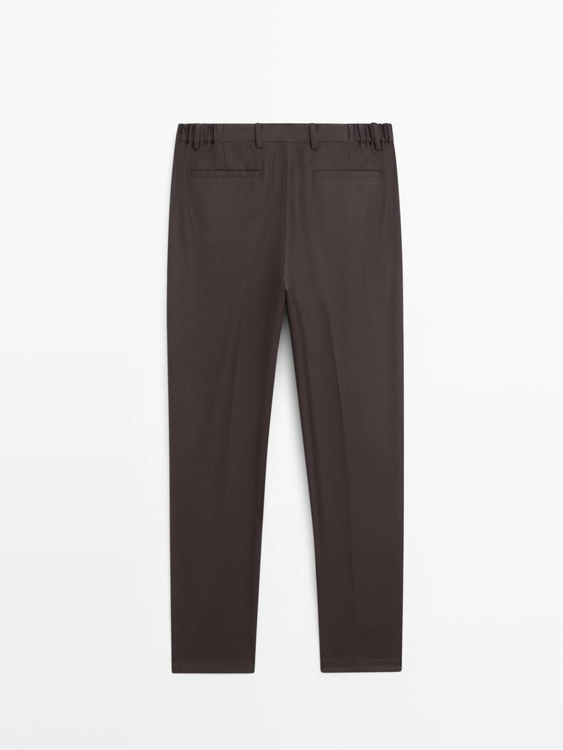 Брюки с укороченными штанинами из шерстяной смеси