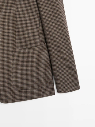 Пиджак из шерсти в клетку- Заказать в России