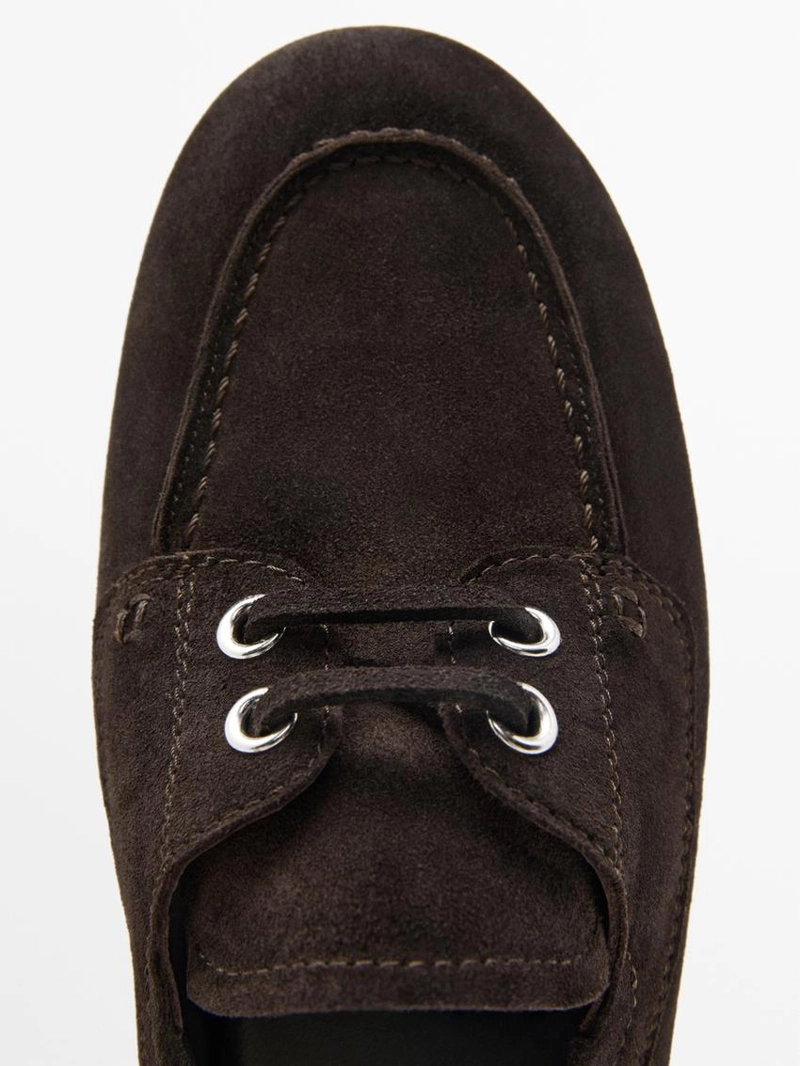 Туфли на палубу из кожи