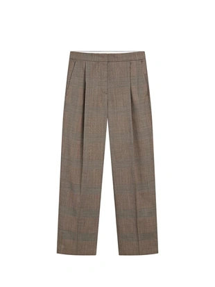 Брюки из 100% шерсти в клетку- Заказать в России