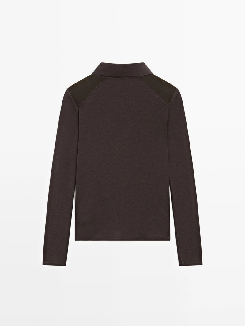 Поло-футболка с наплечниками