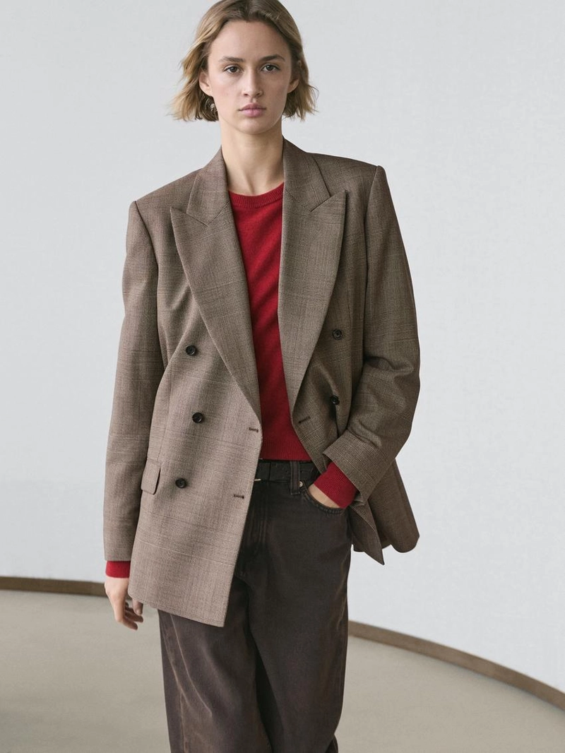 Пиджак из клетчатой ткани из 100% шерсти