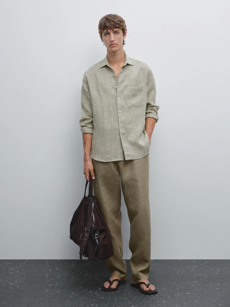 Рубашка с карманом regular-fit