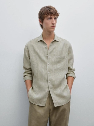 Купить Massimo Dutti Рубашка с карманом REGULAR-FIT