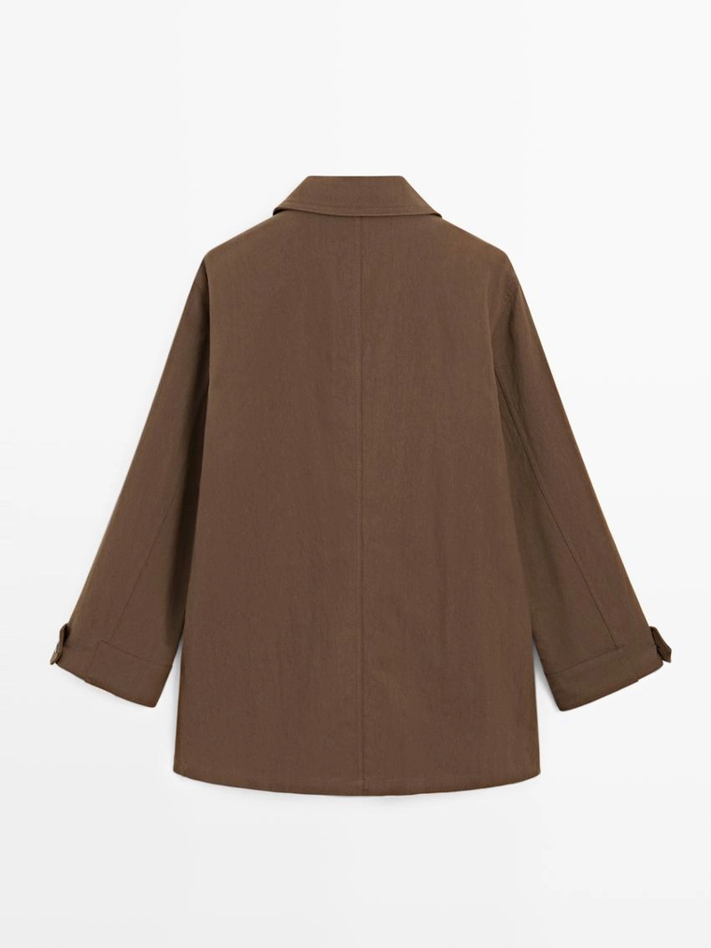 Куртка из хлопкового микса с карманами