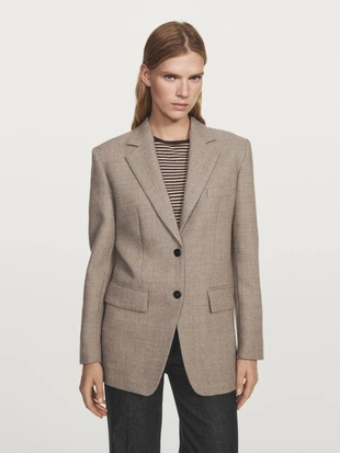 Шерстяной пиджак в мелкую клетку- Заказать в России