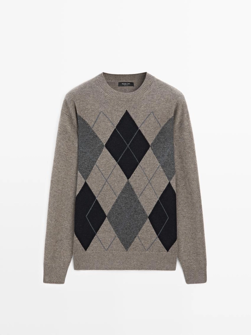 Свитер из шерстяной смеси с круглым вырезом