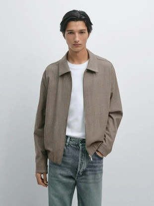 Пиджак из 100% шерсти в клетку- Заказать в России