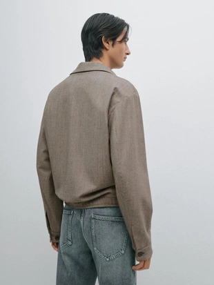 Пиджак из 100% шерсти в клетку- Заказать в России