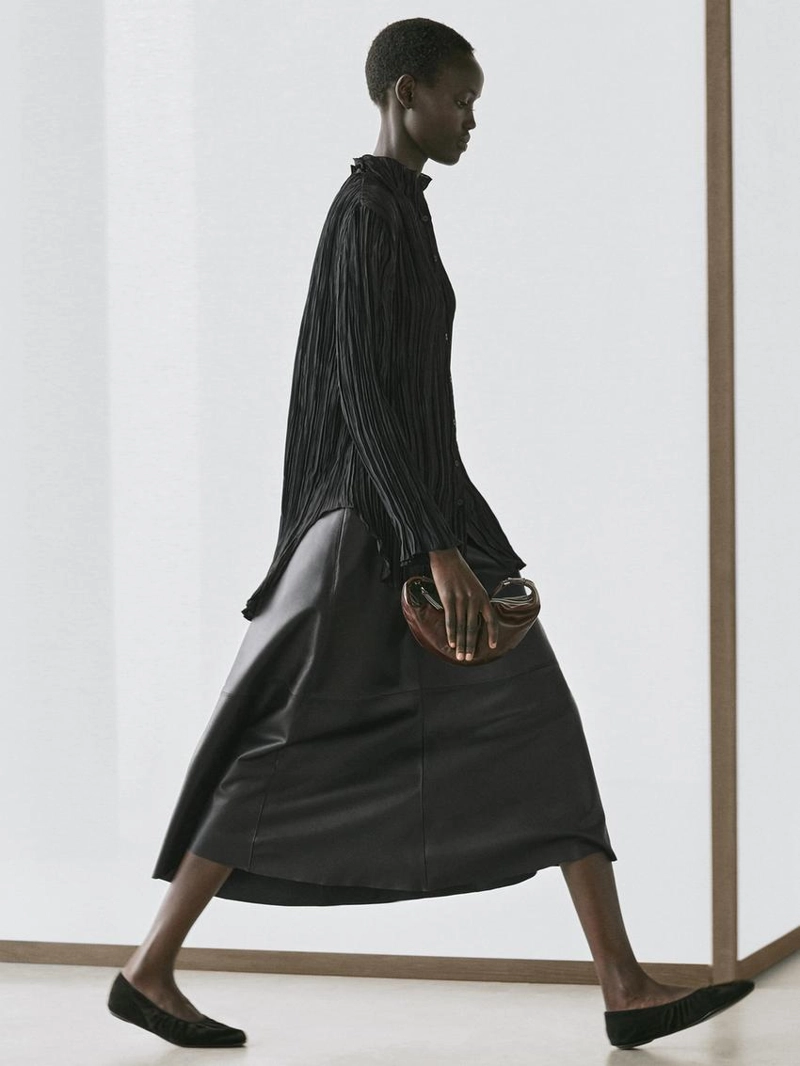 Рубашка с плиссировкой