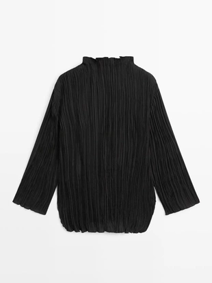 Рубашка с плиссировкой- Заказать в России
