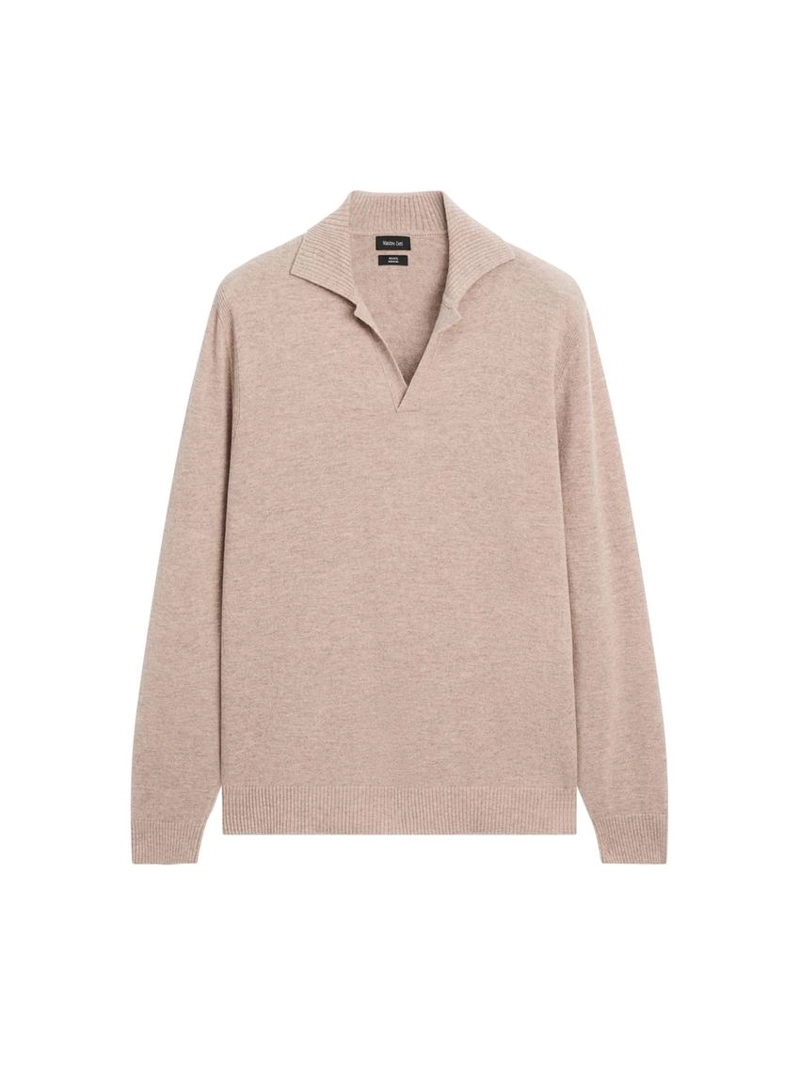 Вязаный свитер с v-образным вырезом из шерсти