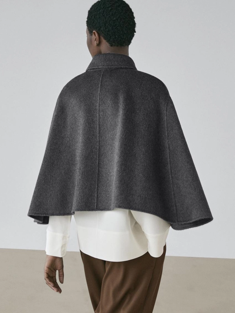 Пальто из шерсти с воротником рубашки