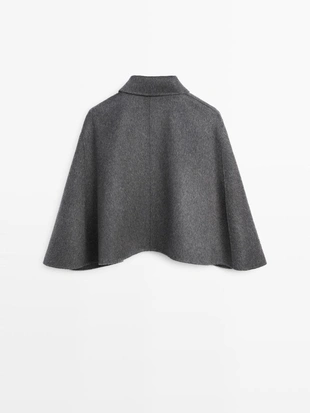 Пальто из шерсти с воротником рубашки- Заказать в России