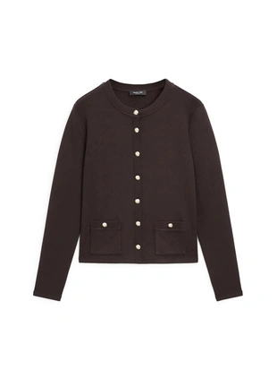 Купить Massimo Dutti Плетеный кардиган с золотыми пуговицами