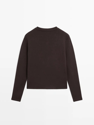 Плетеный кардиган с золотыми пуговицами- Заказать в России