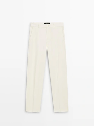 Брюки прямого кроя из легкого материала- Заказать в России