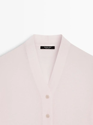 Кардиган из шерстяно-полиэстерного трикотажа- Заказать в России