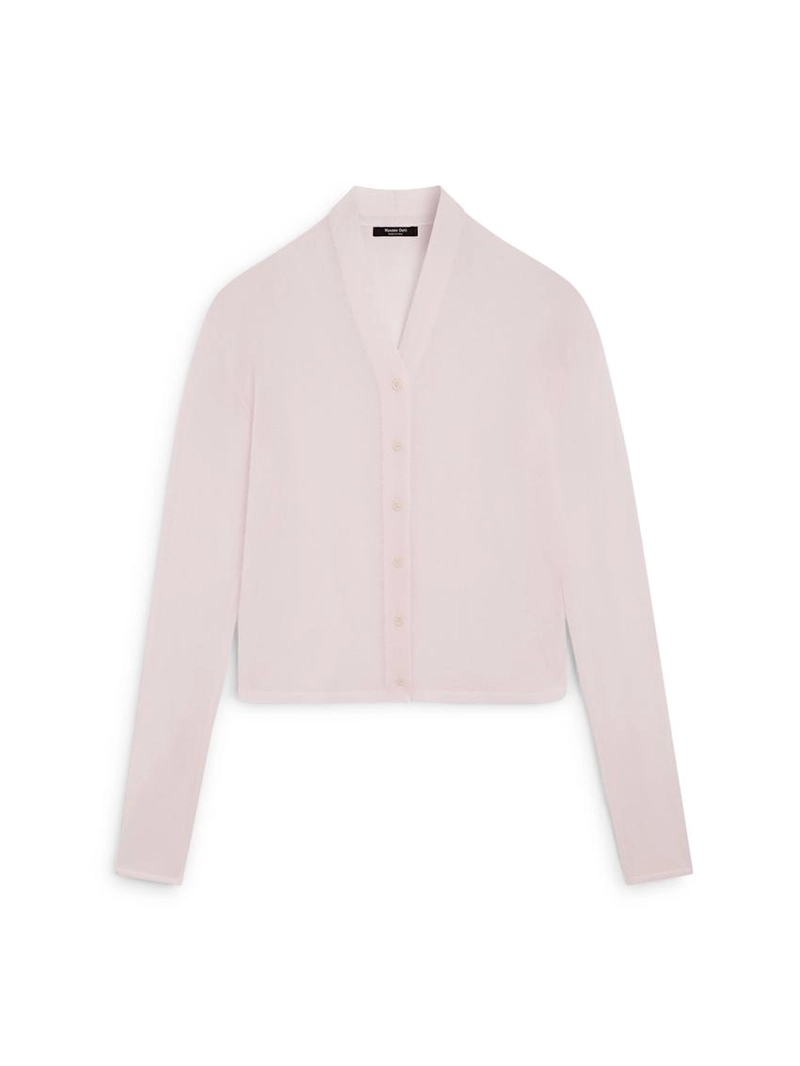 Кардиган из шерстяно-полиэстерного трикотажа