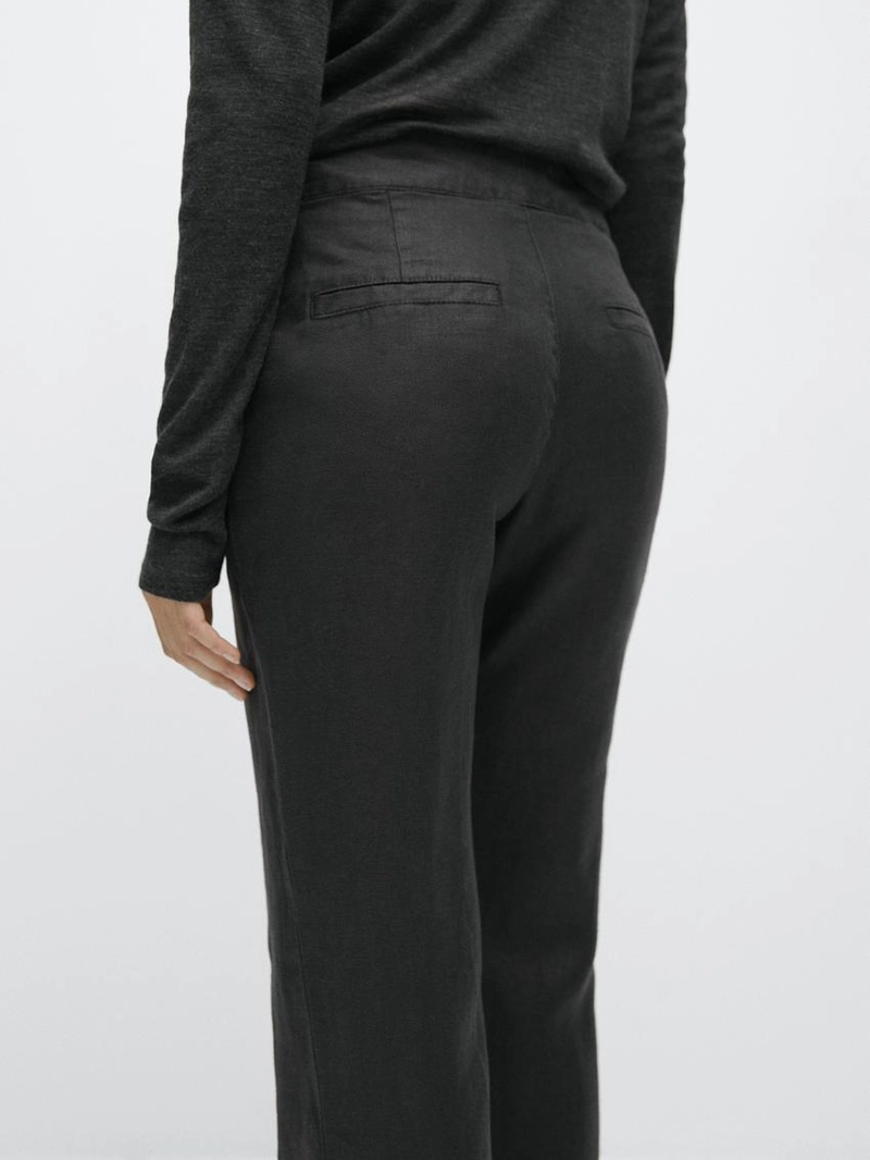 100% льняные брюки прямого кроя