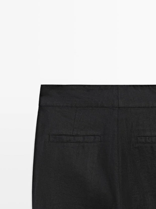 100% льняные брюки прямого кроя- Заказать в России