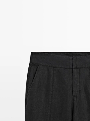 100% льняные брюки прямого кроя- Заказать в России