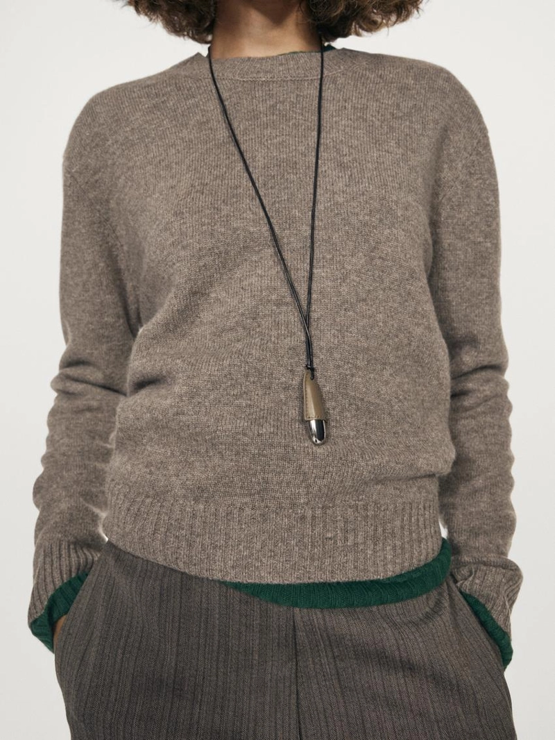 Свитер с круглым вырезом из шерстяной смеси