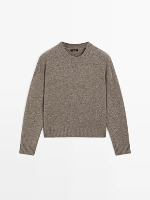 Свитер с круглым вырезом из шерстяной смеси- Заказать в России