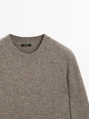 Свитер с круглым вырезом из шерстяной смеси- Заказать в России